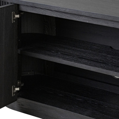 Four Hands Delphi Media Console - Cerused Black Oak