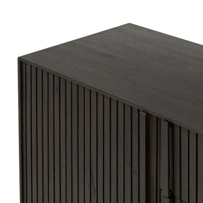 Four Hands Leo Media Console - Smoked Black