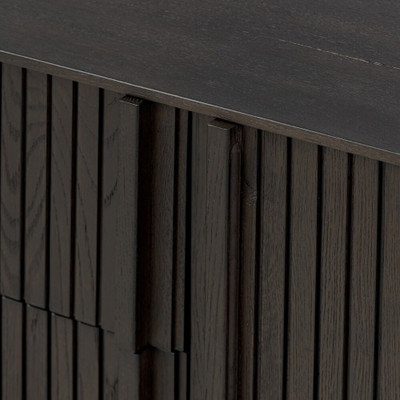 Four Hands Leo Media Console - Smoked Black