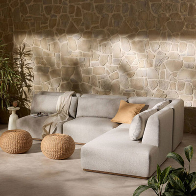 Four Hands Adler Outdoor 4 Piece Sectional - Right Bumper Chaise