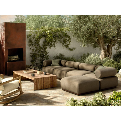 Four Hands Lenox Outdoor 4-Piece Sectional - Alessi Fawn