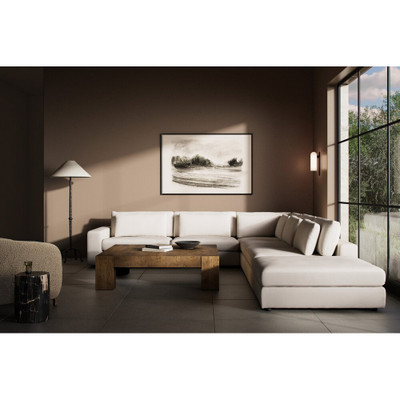 Four Hands Bloor 5-Piece Sectional - Laf Sofa W/ Ottoman - Crypton Nomad Marshmallow