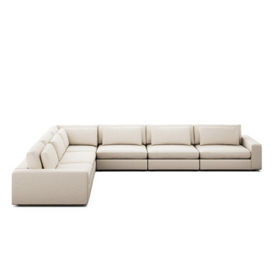 Four Hands Bloor 6-Piece Sectional - Crypton Nomad Snow