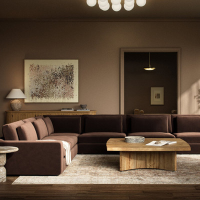 Four Hands Bloor 6-Piece Sectional - Surrey Cocoa