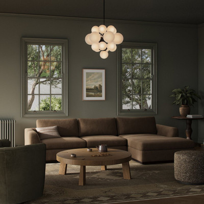 Four Hands Colt 2-Piece Sectional - Right Chaise - Crypton Nomad Mushroom