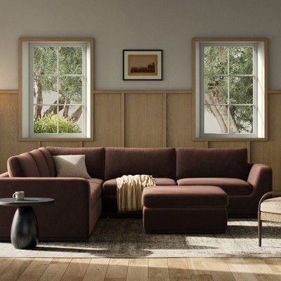 Four Hands Colt 3-Piece Sectional + Ottoman - Surrey Cocoa