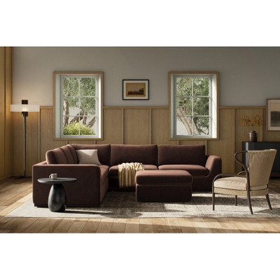 Four Hands Colt 3-Piece Sectional + Ottoman - Surrey Cocoa