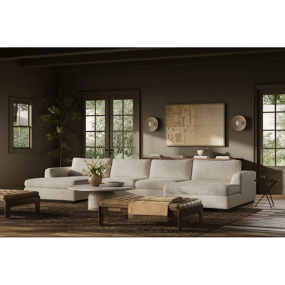 Four Hands Colt 3-Piece U Sectional - Crypton Nomad Marshmallow
