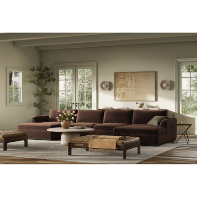 Four Hands Colt 3-Piece U Sectional - Surrey Cocoa