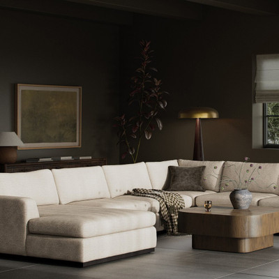 Four Hands Colt 4-Piece Sectional - Left Chaise - Crypton Nomad Snow