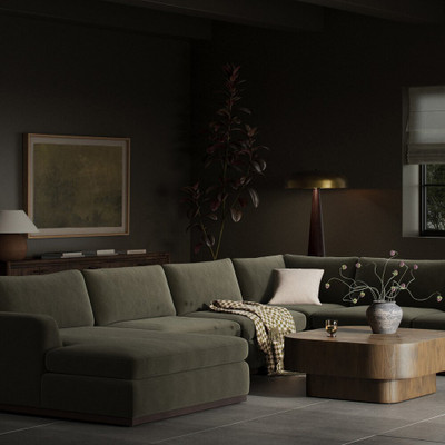 Four Hands Colt 4-Piece Sectional - Left Chaise - Surrey Olive