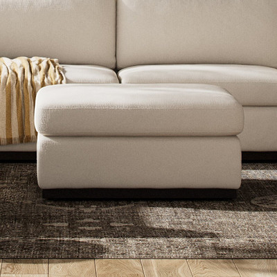Four Hands Colt Sectional Ottoman - Crypton Nomad Marshmallow