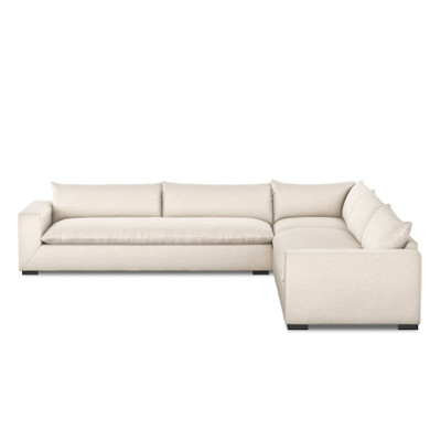 Four Hands Grant 3 Piece Sectional With Arms - 134" - Ashby Oatmeal