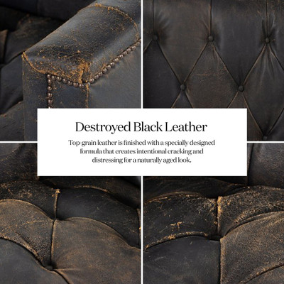 Four Hands Maxx 3-Piece Sectional - Destroyed Black