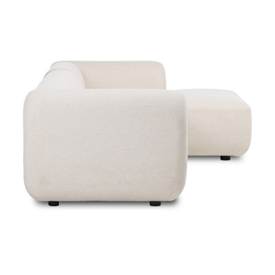 Four Hands Nara 2-Piece Sectional - Right Chaise - Crypton Nomad Snow