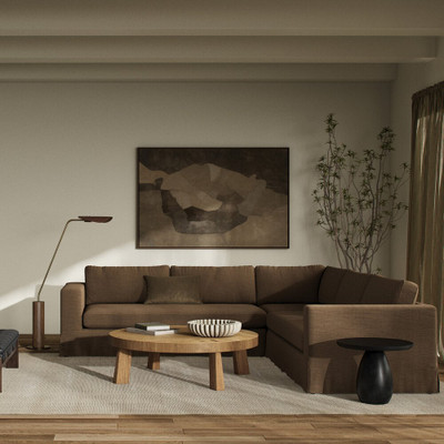 Four Hands Tovana 3 Piece Sectional - Crypton Nomad Mushroom