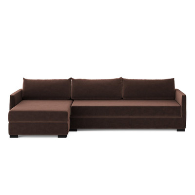 Four Hands Wickham 2-Piece Sectional - Left Storage Chaise - Surrey Cocoa