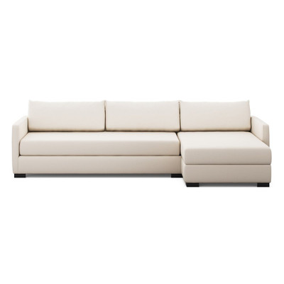 Four Hands Wickham 2-Piece Sleeper Sectional - Right Storage Chaise - Crypton Nomad Marshmallow