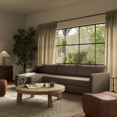 Four Hands Wickham 2-Piece Sleeper Sectional - Left Chaise - Savoy Coffee