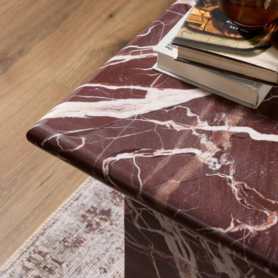 Four Hands Arum End Table - Merlot Marble