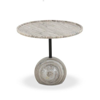 Four Hands Viola End Table - Antique White Marble
