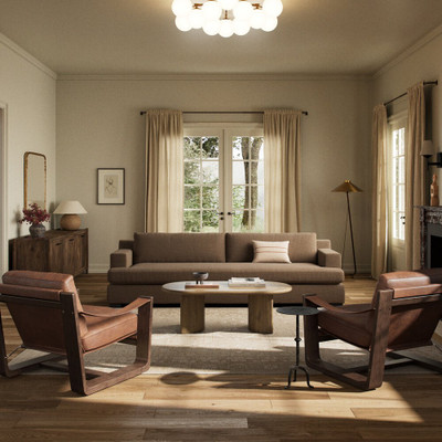 Four Hands Crispin Sofa - 110" - Crypton Nomad Mushroom