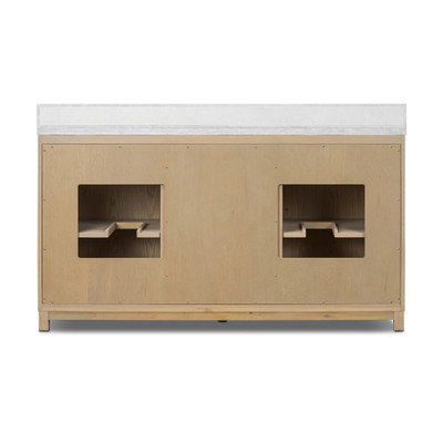Four Hands Millie Double Vanity - Satin Bleached Parawood