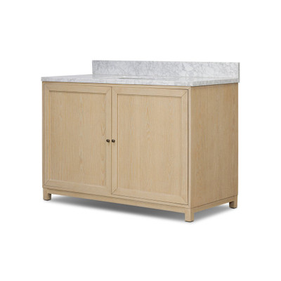 Four Hands Millie Single Wide Vanity - Satin Bleached Parawood