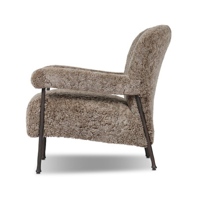 Four Hands Gabriette Chair - Taupe Shearling