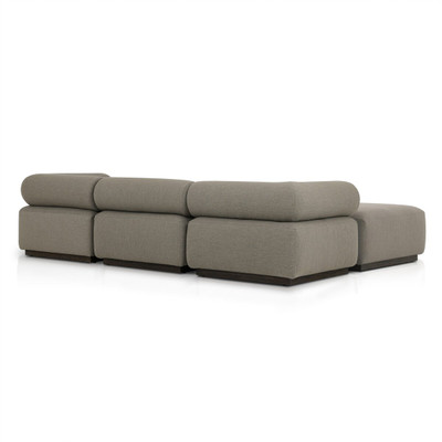 Four Hands Lenox Outdoor 3Pc Sectional w/Ottoman - Stained Saddle Brown