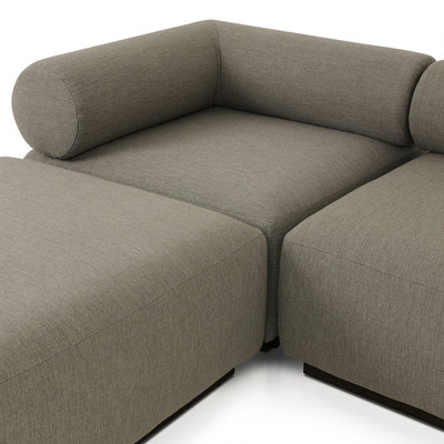 Four Hands Lenox Outdoor 3Pc Sectional w/Ottoman - Stained Saddle Brown