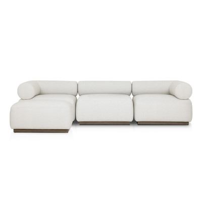 Four Hands Lenox Outdoor 3Pc Sectional w/Ottoman - Washed Brown