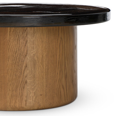 Four Hands Shira Coffee Table - Smoked Brown Cast Glass