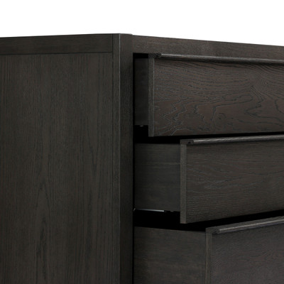 Four Hands Aramis 6 Drawer Dresser - Smoked Black Oak Resawn