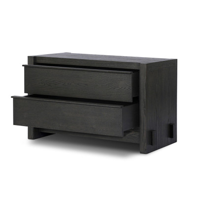 Four Hands Aramis Nightstand - Smoked Black Oak Resawn