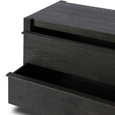 Four Hands Aramis Nightstand - Smoked Black Oak Resawn