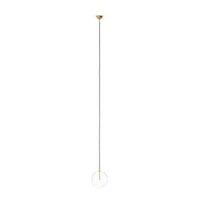 Four Hands Glass Globe 300 Pendant - Burnished Brass
