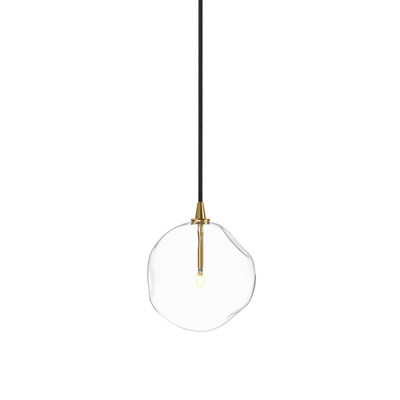 Four Hands Glass Globe 200 Pendant - Burnished Brass