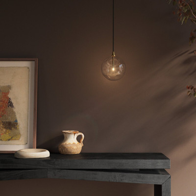 Four Hands Glass Globe 200 Pendant - Burnished Brass