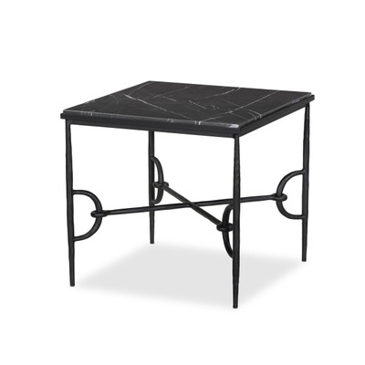 Four Hands Babylon End Table - Grey Italian Marble