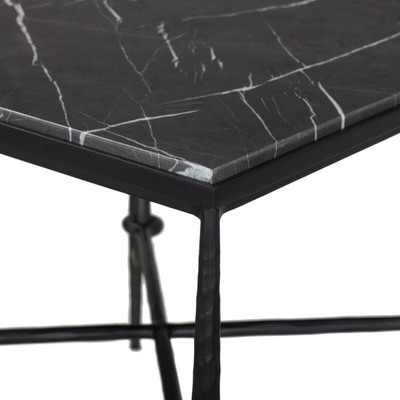 Four Hands Babylon End Table - Grey Italian Marble