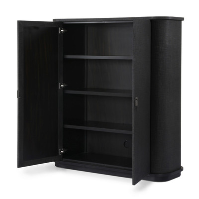 Four Hands Berlin Cabinet - Black Linen