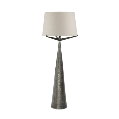 Four Hands Ziggy Floor Lamp - Hammered Smoked Nickel