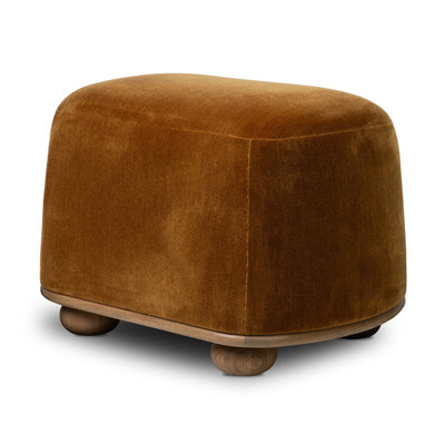 Four Hands Bilbury Oval Ottoman - Monte Tobacco