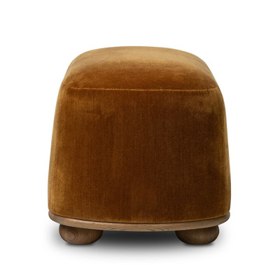 Four Hands Bilbury Oval Ottoman - Monte Tobacco