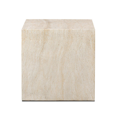 Four Hands Brad End Table - Faux Travertine