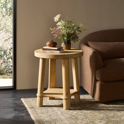 Four Hands Daley End Table - Light Natural Mango