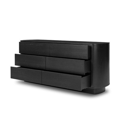 Four Hands Paden 6 Drawer Dresser - Aged Black Acacia