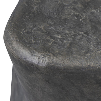 Four Hands Bomba Tall End Table - Textured Black Concrete