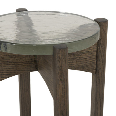 Four Hands Relo End Table - Clear Cast Glass